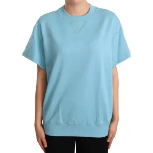 Dolce & Gabbana Elegant Blue Crew Neck Cotton Top