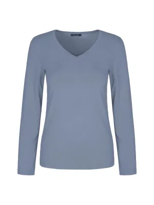 Dolcezza V- Neck Pullover - Baby Blue