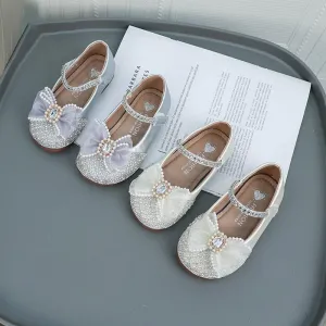 Dreamy Pearl Kids Shoes Shiny Princess Shoes Fashion Bow Kids Shoes