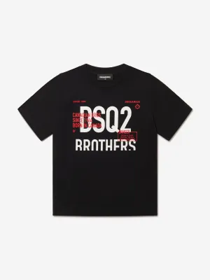 Dsquared2 Kids Slouch Fit Brothers Logo T-Shirt