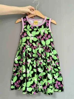 DUNS Sleeveless Gathered Dress - Dewberry Black