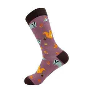 Eco Chic Eco-Friendly Woodland Pink Bamboo Socks