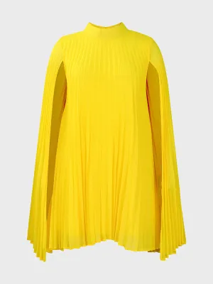 Elegant Draped Cape Batwing Dress