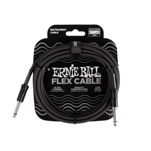 Ernie Ball Flex Instrument Cable Straight/Straight 10ft - Black