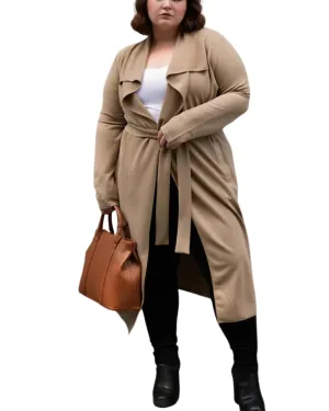 Evelyn Lux Soft Knit Long Cardigan | Beige