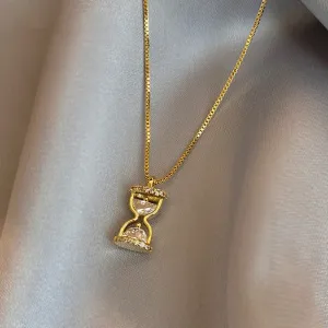 Exquisite Clavicle Chain Hourglass Pendant Fashion Jewelry Necklaces