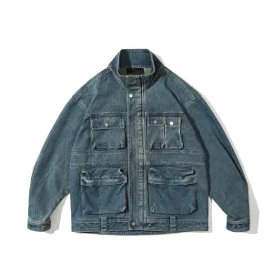 Faire Echo oversized large-pocket denim Jacket