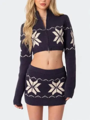 Fashionkova Mavis Knitted Skirt Set