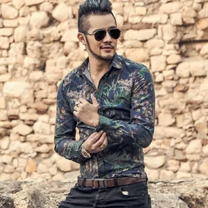 Floral Print Casual Cotton Long Sleeve Shirt #S2324