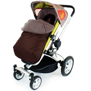 Footmuff Cosytoes & Head Hugger - Hot Chocolate (Brown) Fits Silver Cross Pop