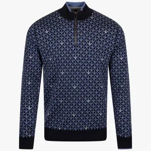 Footprints Sebonack Merino Quarter Zip Maltese Blue - SU24