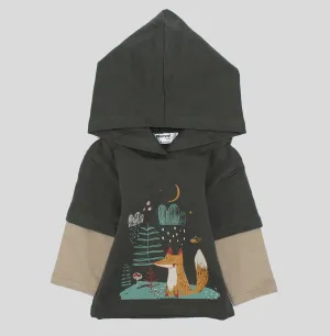 Foxy Long-Sleeved Hooded T-shirt