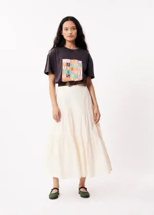 FRNCH Audrey Tiered Skirt - Cream