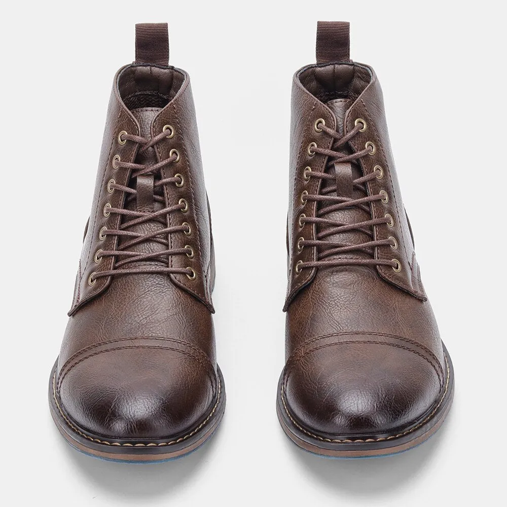 Funki Buys | Boots | Men's Faux Leather Smart Dress Boots