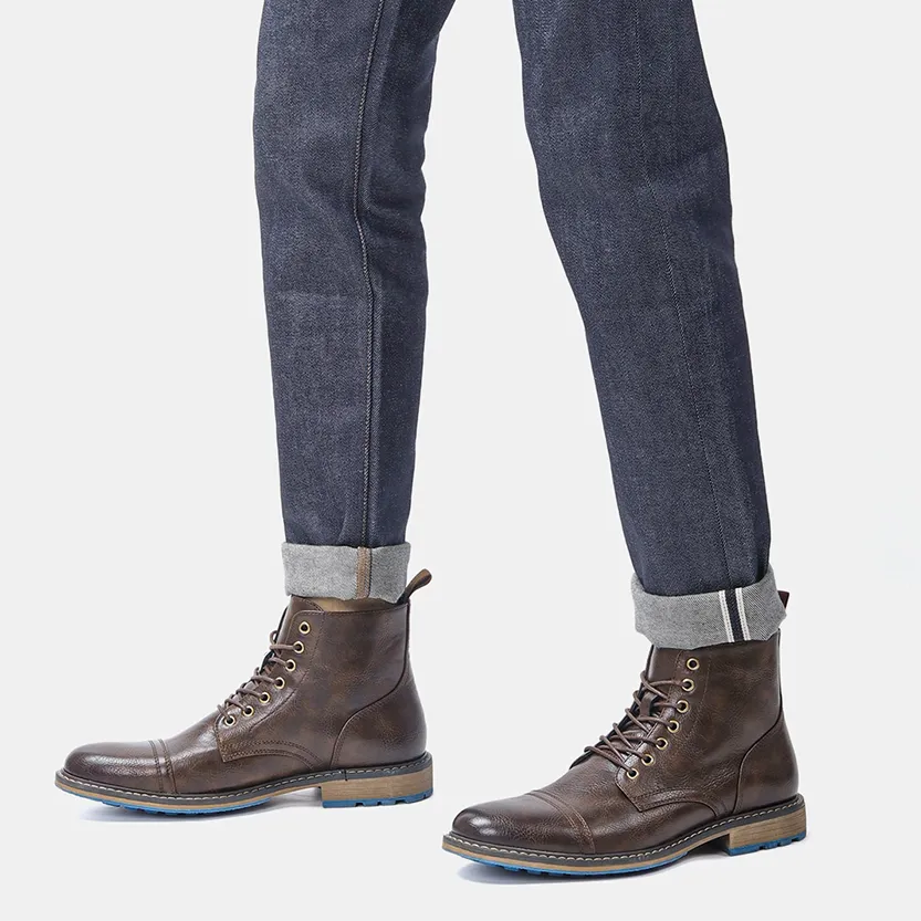 Funki Buys | Boots | Men's Faux Leather Smart Dress Boots