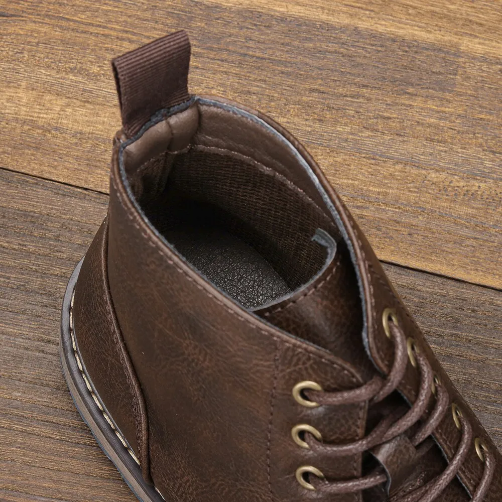 Funki Buys | Boots | Men's Faux Leather Smart Dress Boots