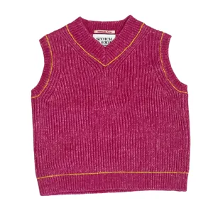 Girl Cotton Triple Yarn V-Neck Vest