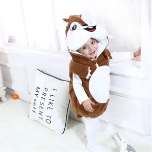 Girls And Boys Thicken 3D Hood Vest