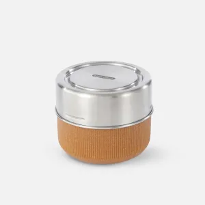 GLASS LUNCH POT LARGE - ALMOND