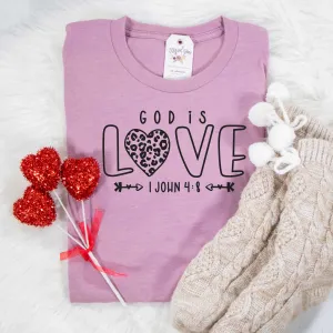 God is Love Leopard Heart Unisex Shirt