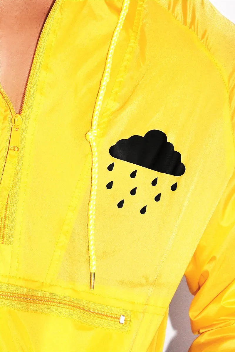 Golden Showers Windbreaker Jacket-Yellow