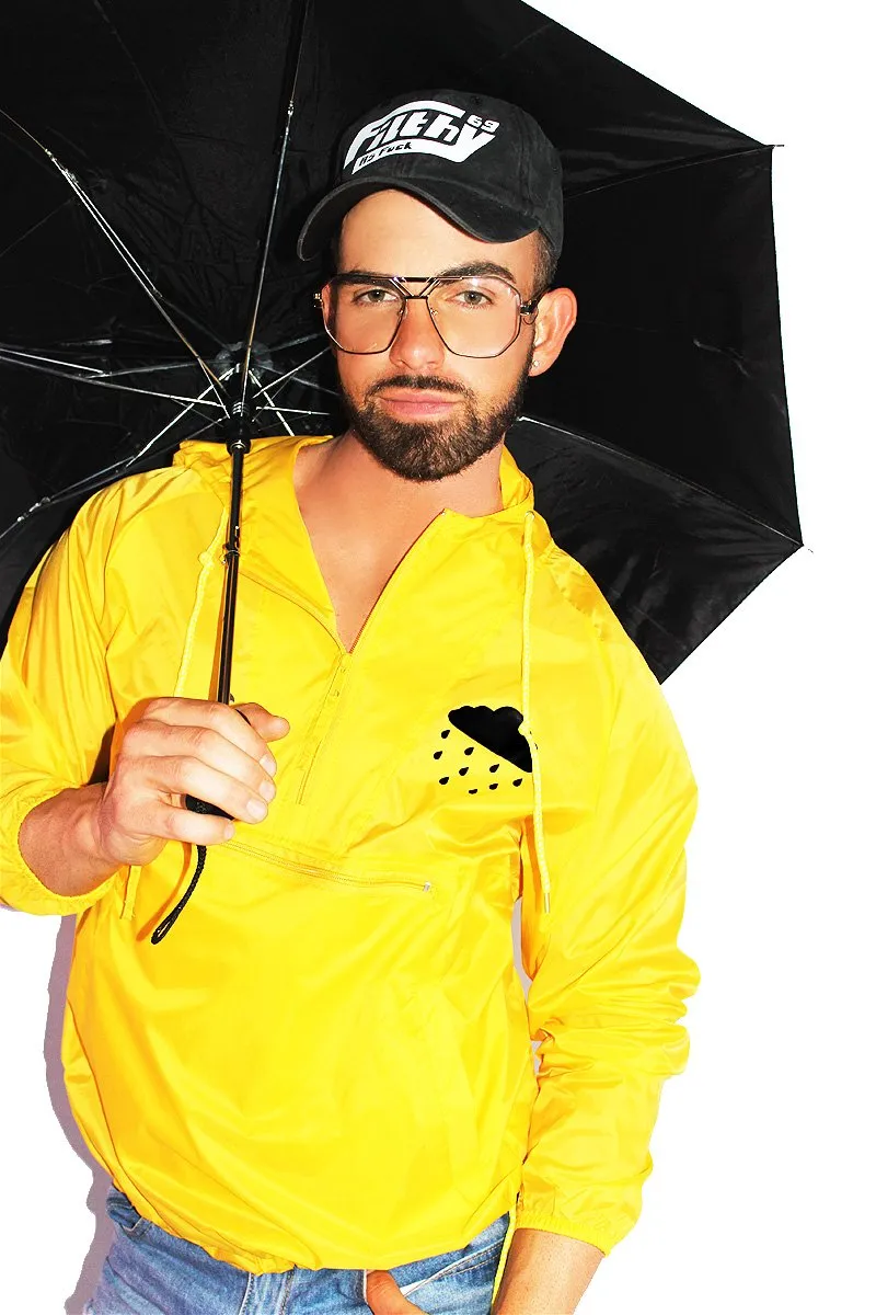 Golden Showers Windbreaker Jacket-Yellow