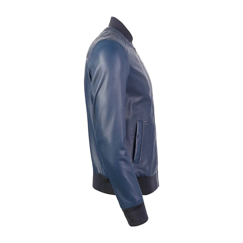 Greer Mens Wax Finish Sheep Leather Jacket