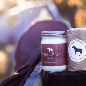 Grey Horse Candle - Blanket Season - jar
