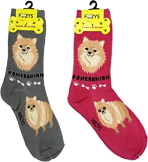 Grey Pomeranian Socks