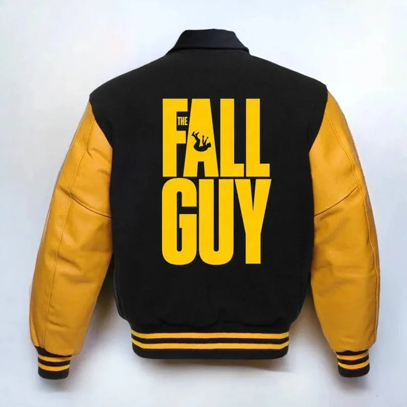 Handmade Black and Yellow Ryan Gosling "The Fall Guy" Bomber Jacket