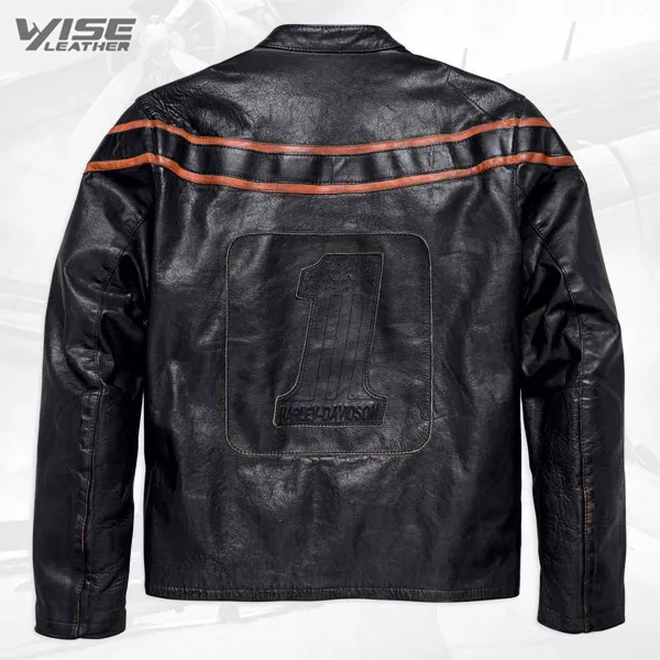 Harley Davidson Double Ton Men's Slim Fit Leather Motorcycle Jacket