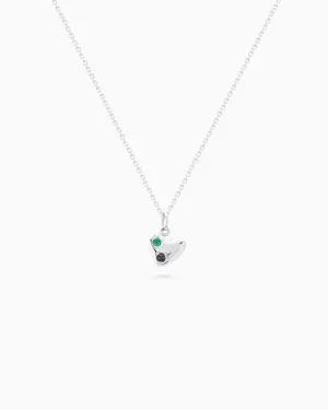 Heart Stone Pendant | Silver