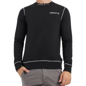 HENLEYS CHALLENGER CREW SWEATER - MENS - BLACK