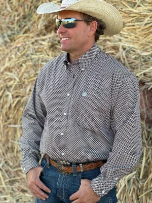 Henry Brown Long Sleeve Men's Shirt by Cinch
