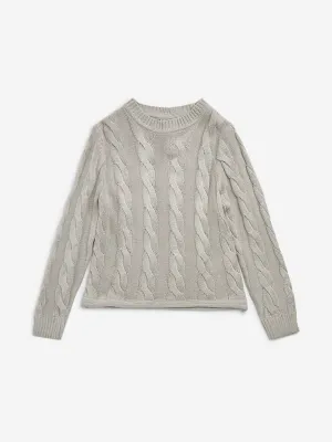 HOP Kids Silver Shimmer-Detailed Sweater