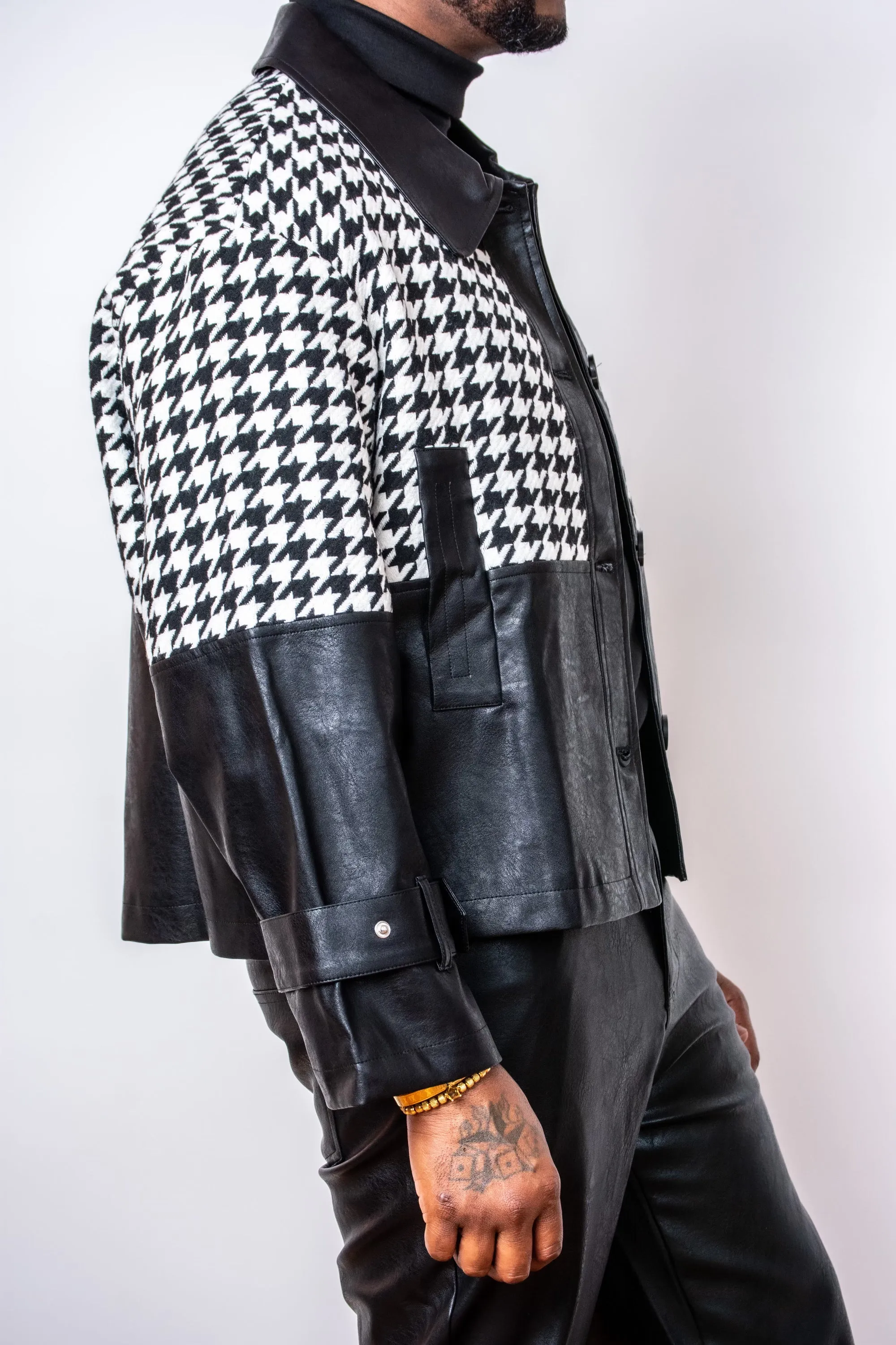 Houndstooth Splice Jacket