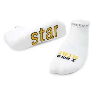I am a star™ white low-cut socks