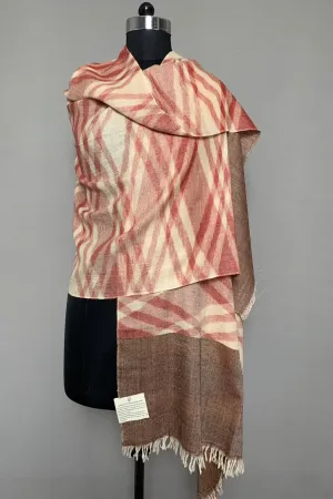 Ira Diamond Blush Ikat Dyed Cashmere Stole