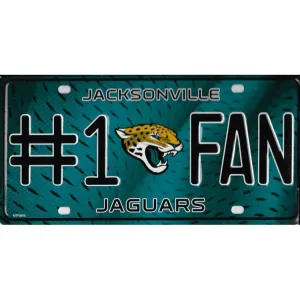 Jacksonville Jaguars NFL Fan Metal License Plate
