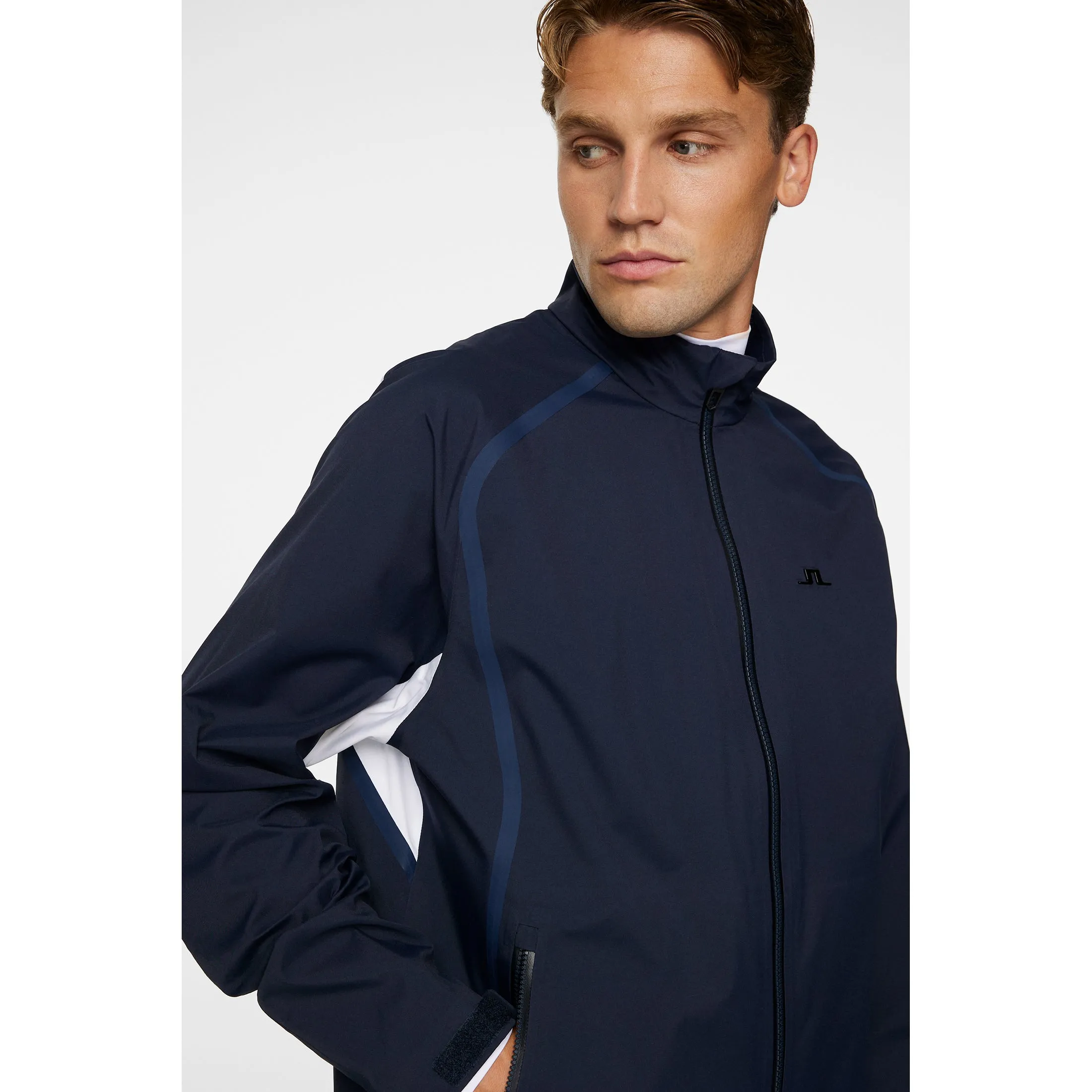 J.Lindeberg Sandy Waterproof Golf Jacket - JL Navy