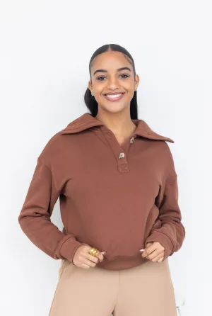 JUSTINE BROWN SWEATER