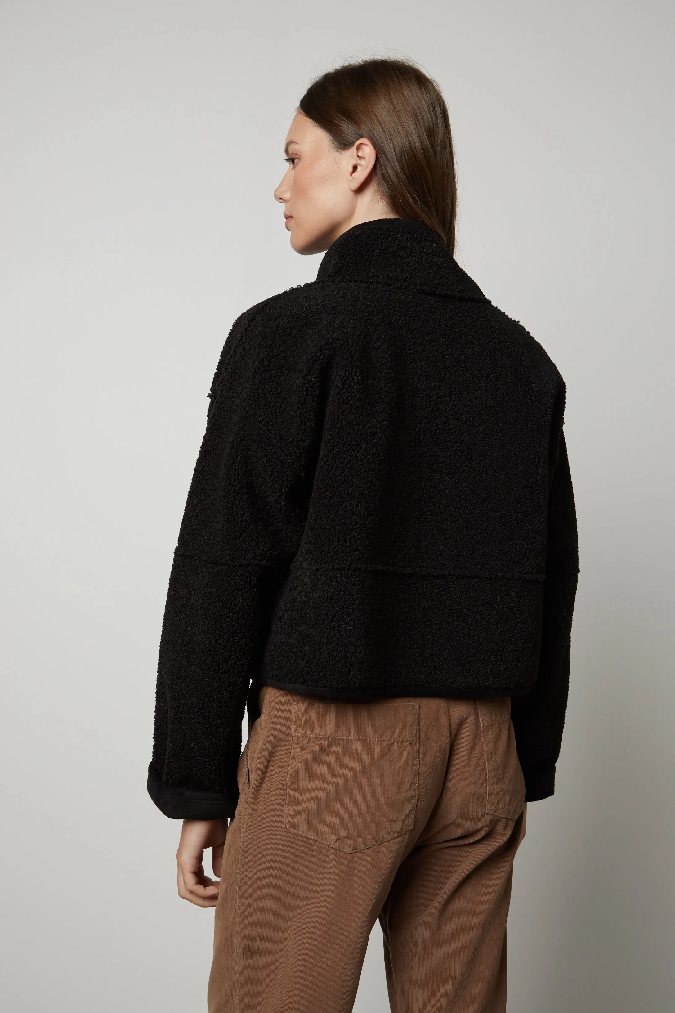 Kelly | Cropped Reversible Lux Sherpa Coat