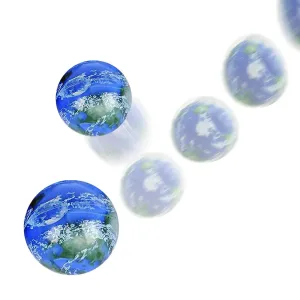 Kicko Earth Ball - 6 Pack - 49 mm - Bouncy Ball - for Party Favors, Supplies, Holidays