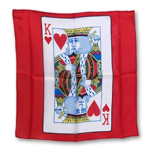 King of Hearts Card Silk 18 inch by Magic by Gosh