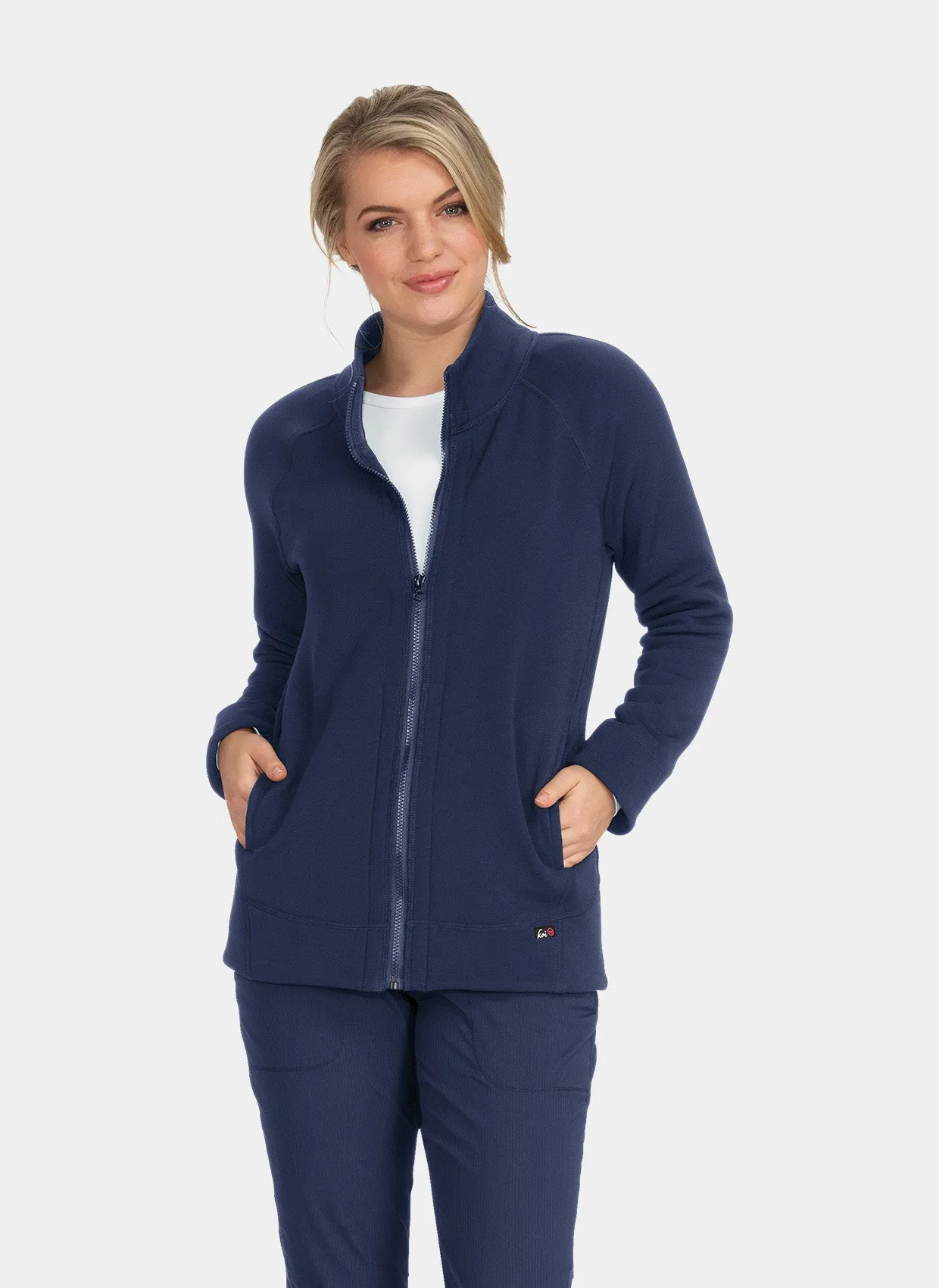 Koi Lite Wellness Fleece Jacket - Navy