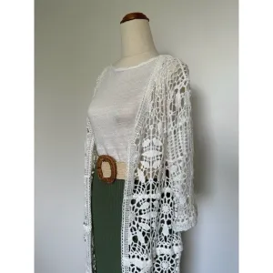 La Vie Boheme Duster - Ivory Crochet Lace