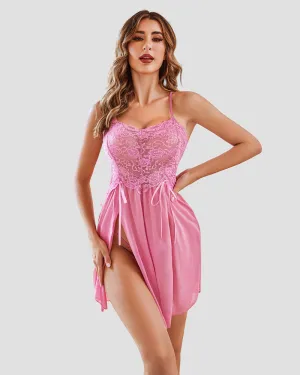 Lace Babydoll Dress Strap Sleepwear