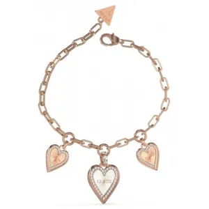Ladies Love Me Tender Silver Rose Gold Crystal Bracelet UBB03235RHRGL