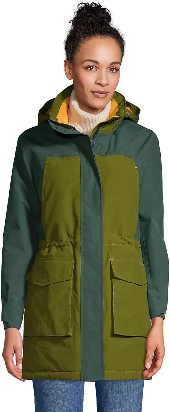 Lands' End Ladies Squall Insulated Parka Willow Petite X-Small