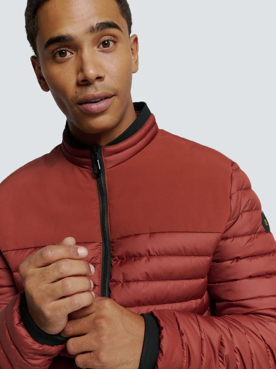 Lightweight Quilted Jacket with Matte Finish | Rusty